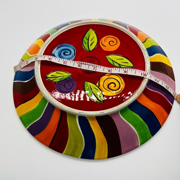 HAUSENWARE DESIGNED BY MARY ROSE YOUNG BRIGHT COLORFUL 13” BOWL - Picture 6 of 12